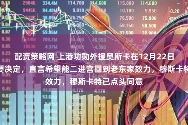 配资策略网 上港功勋外援奥斯卡在12月22日官宣做出重要决定，直言希望能二进宫回到老东家效力，穆斯卡特已点头同意